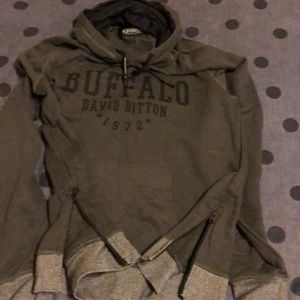 Buffalo hoodie large color dark green